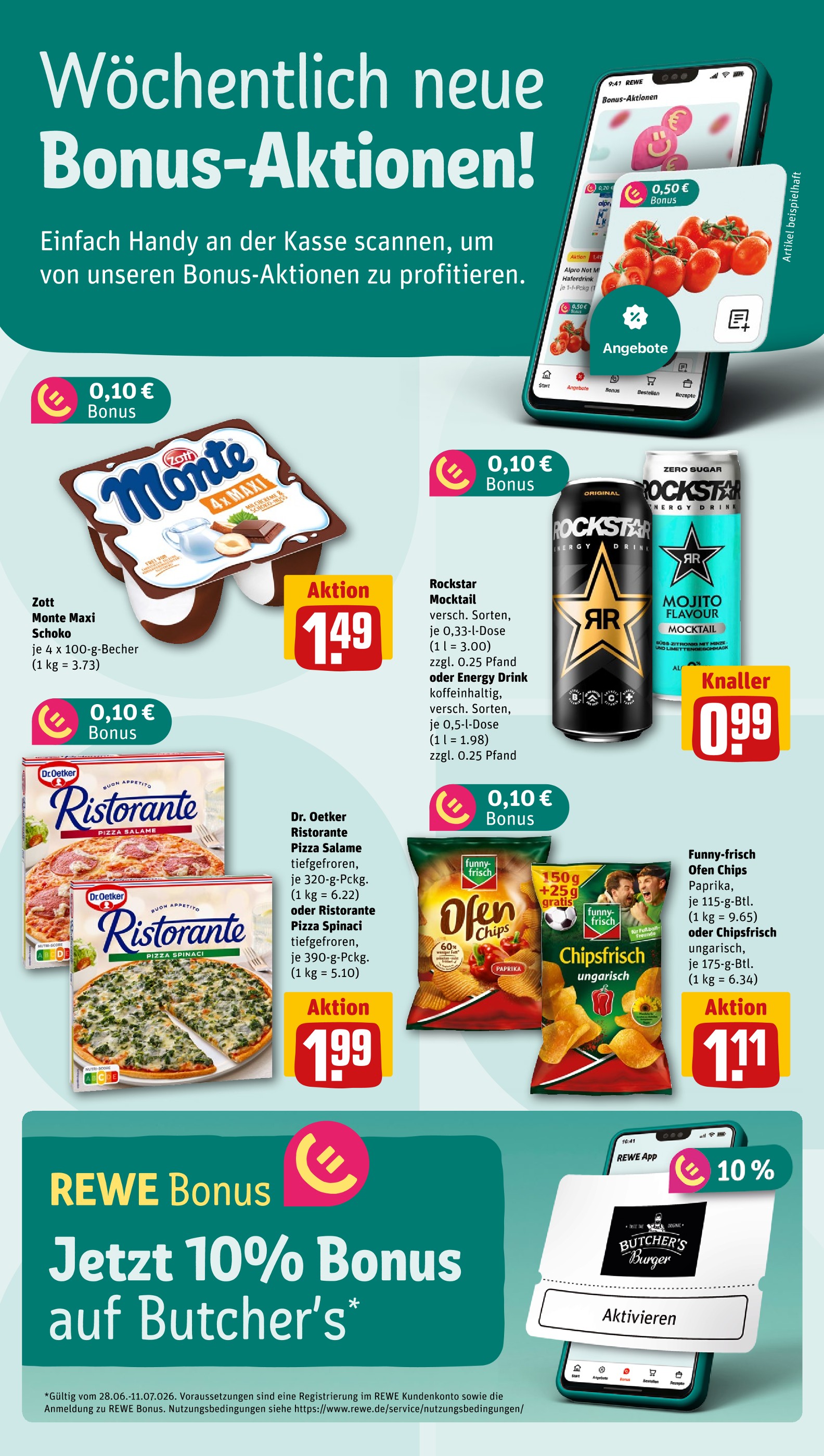 Pizza Angebot im aktuellen REWE Prospekt auf Seite 4